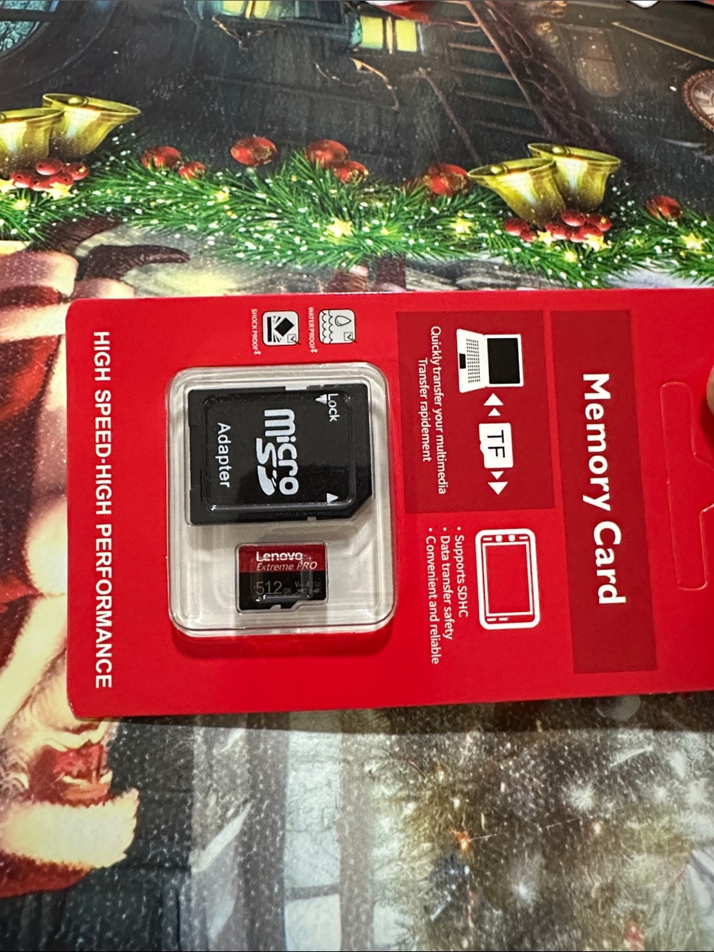 Lenovo Red 512GB microSD Card with SD Adapter